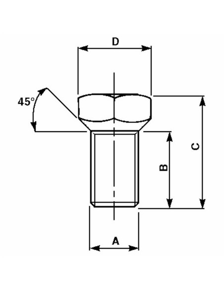 COLLONNETTA PER RUOTE FILETTO M16X1,5, ADATTABILE A 4959002 - Ricambi per Trattori
