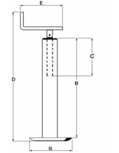 00508 - SERVOTIMONE 70X500 Altezza 610mm - Componenti per Rimorchi 2