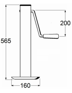 01082 - Servotimone con Manovella Laterale 60X565 - Componenti per Rimorchi 2