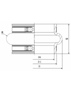 95601 - GIUNTO IN GOMMA Ø 150MM CON FASCETTE INOX - Componenti per Carribotte 2